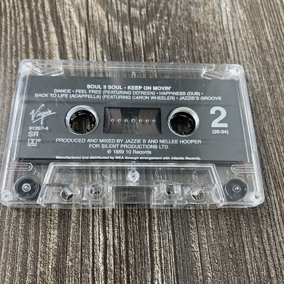SOUL 2 SOUL Cassette Tape 80s Jazz Hip Hop KEEP ON MOVIN BACK TO LIFE - Picture 5 of 5